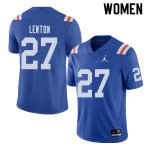 Women's Florida Gators #27 Quincy Lenton NCAA Jordan Brand Royal Throwback Alternate Authentic Stitched College Football Jersey FFK8862HG